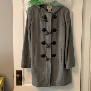 LL Bean Gray Hooded Coat